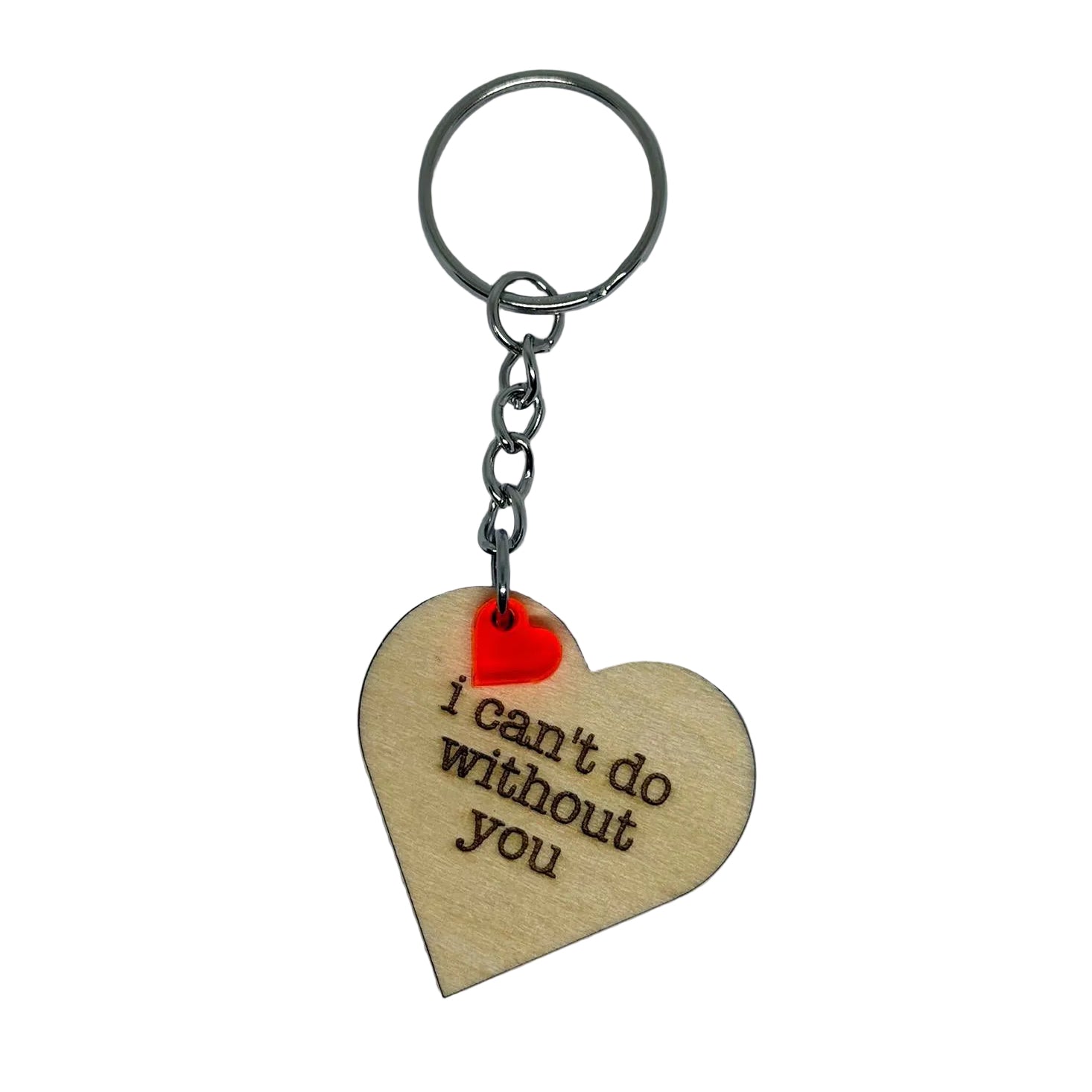 I Can’t Do Without You Keyring – Electronic Music Heart Gift
