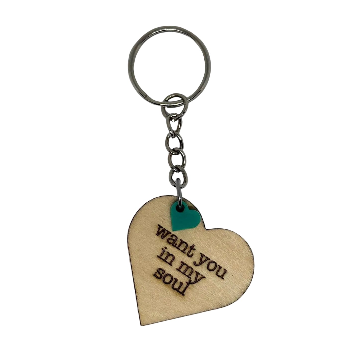Want You in My Soul Keyring – House Music Love Heart Gift